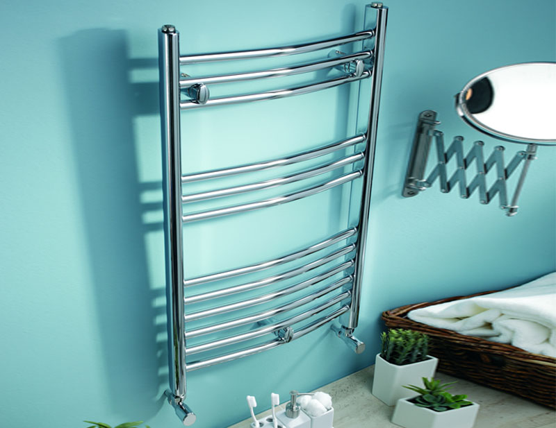 Click here to view / buy the Curved Chrome 22mm Ladder Towel Rail Radiator